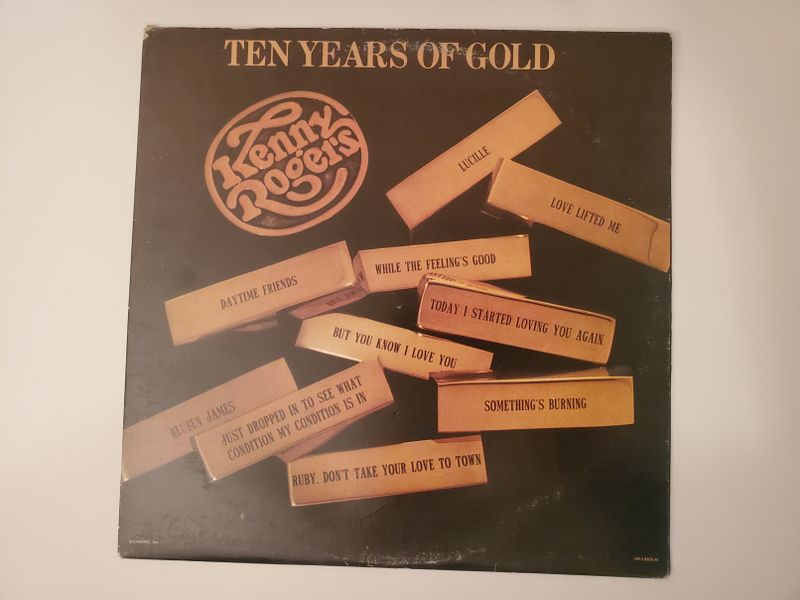Kenny Rogers Ten Years of Gold vinyl record